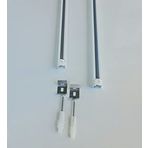 Tek Kanallı Beyaz Alüminyum Ray (Tekli Korniş) + Metal Portray (180 CM)