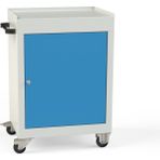 Tek Kapaklı Endüstrıyel Dolap Gri-Mavi - 600*450*890