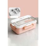 Tek Kat Çift Bölme Bento Lunch Box Ofis-Okul Için Yeni Nesil Sefer Tası Paslanmaz Çelik 588 Pudra - Standart