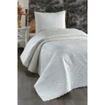 Tek Kişilik 2 Parça Ultrasonik Kapitoneli Yatak Örtüsü - Krem - 180 x 250 cm