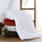Tek Kisilik Antialerjik Microfiber Yorgan Beyaz 155X215