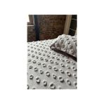 Tek Kişilik Delux Ponpon Yatak Örtüsü 180X250 cm - 180 x 250 cm - Gri