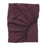 Tek Kişilik Lastikli Çarşaf Vişne Çürüğü-Bordo Renk MeridyenDukkan 90x200 Cm Pamuklu-Liyosel