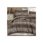 Tek Kişilik Leopar Desen Nevresim Takımı 160x220 | 2 Yastık Kılıfı | Lastikli Çarşaflı 120x200+30