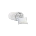 Tek Kişilik Mikrofiber Yorgan + 1 Adet Yastık Seti, Beyaz
