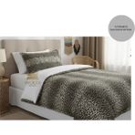 Tek Kişilik Nevresim Takımı 100/200 Lastikli Çarşaf 160/215 Yorgan Ölçüsü - Kahve - Beyaz - 160 x 215 cm