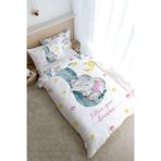 Tek Kişilik Nevresim Takımı (160x220) - For Baby Serisi - Hortumda Uyuyan Pembe Fil