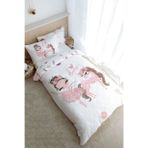 Tek Kişilik Nevresim Takımı (160x220) - For Baby Serisi - Pembe Tütülü Balerin Ve Unicorn