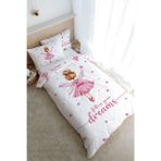 Tek Kişilik Nevresim Takımı (160x220) - For Baby Serisi - Topuzlu Pembe Peri