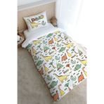 Tek Kişilik Nevresim Takımı (160x220) - Pure Baby Serisi - Dino ve Kaktüsler