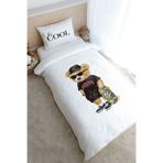 Tek Kişilik Nevresim Takımı (160x220) - Pure Baby Serisi - Kaykaylı Ayıcık