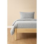 Tek Kişilik Nevresim Takımı Gri Eco Cotton - Toz Pembe - 160 x 220 cm