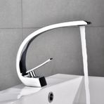 Tek Kolu Banyo Bataryası Ayarlanabilir Mikser Dokunun Dayanıklı Seramik Kartuş Pirinç Lavabo Armatürleri Kurulum Seti ile Krom Kaplama Banyo Aksesuarları