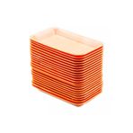 Tek Kullanimlik Kopuk 2000 Gr. Turuncu Servis Et Kiyma Saklama Tepsi Tabak -265X175x35mm. - 50 Adet