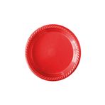Tek Kullanımlık Plastik Tabak 22cm Kırmızı