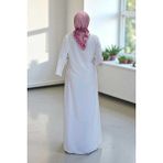 Tek Omuz Gold Toka Detaylı Tunik Pantolon Takım 8698 Ekru - 44