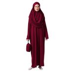 Tek Parça Namaz Elbisesi - Fuşya - 5015 Fuşya 46-52