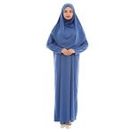 TEK PARÇA NAMAZ ELBİSESİ (Mavi, S-M)