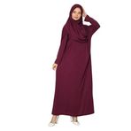 TEK PARÇA NAMAZ ELBİSESİ (Mürdüm, L-XL)