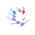 Tek Renk Peluş Fare Kedi Oyuncağı 13.5 Cm 3 lü