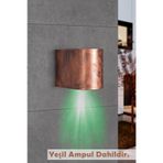 Tek Yönlü Dekoratif İç Dış Mekan Aplik Eskitme YEŞİL Işık