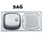 Teka 40132027 Ebm 45 Paslanmaz Çelik Sağ Eviye