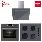 TEKA ANKASTRE GRİ SET 9 [ HAK 625 ST FIRIN + GBE 64002 ST ANKASTRE OCAK + DLV 68660 ST DAVLUMBAZ ]