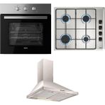 Teka Ankastre Inox Set, Chef 1, He 715 Ss Ankastre Fırın, Hlx 640 Ankastre Ocak, Df 60 Davlumbaz, Inox