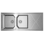 Teka Brooklyn 80 M-xp 2 Gözlü Paslanmaz Çelik 116 Cm. Tezgah Üstü Evye Çelik