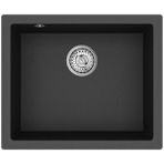 Teka - CAVE 49.50 B-TQ BLACK - Tezgahaltı Granit Eviye - Siyah - 49 cm - 115250000