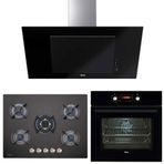 Teka Chef 10 Siyah Ocak Fırın Davlumbaz Ankastre Set