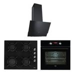Teka Chef 5 Siyah Ocak + Fırın + Davlumbaz Ankastre Set