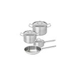 Teka Cookware Set - 7 Parça Paslanmaz Çelik Tencere Seti Gümüş