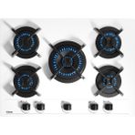 Teka - Gbc 75030 Kbc Wh - Ankastre Exactflame Teknolojili Kristal Wok Gözlü Cam Gazlı Ocak - Döküm Izgara - Beyaz - 70 cm - 112580053