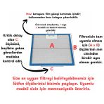 Teka İle Uyumlu Davlumbaz 26X32 CM Arka Aralık 4,5 CM Aspiratör Filtresi