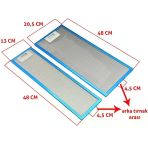 Teka İle Uyumlu En 20,5 Boy 48 cm - En 13 Boy 48 cm Aspiratör Filtresi Takımı