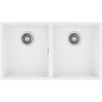 Teka Square 2B 760 TG Çift Hazneli Tezgahaltı Tegranite Eviye - Arctic White - 115260028
