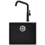 Teka Square 50.40 Oval 914 Siyah Eviye Armatür Seti