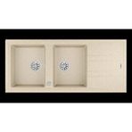 Teka Stone 80 B-tg Sandbeige İki Gözlü Granit Eviye KUM BEJİ (Kırçıllı Krem ve Bej tonlarla adeta kumsal havası verir)