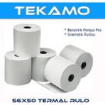 Tekamo 56X50 Pompa Yazarkasa Termal Pos Rulosu 10 Adet - Beyaz