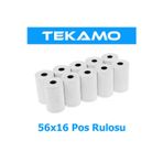 Tekamo Termal Pos Yazarkasa Rulosu 56x16 Rulo Kağıt 10 Adet 1 Paket