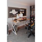 TEKATEL Oyuncu Masası Bilgisayar Masası Metal ayaklı Çalışma Masası Ofis masası Çam - Beyaz 140X60