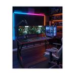 TEKATEL Oyuncu Masası Gaming Masa Bilgisayar Masası Metal ayaklı Çalışma, Ofis masası Siyah-Siyah 140X60
