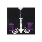 TEKAY AYDINLATMA 2 Li Mor Başlıklı Avize mor 35 x 55