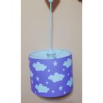 TEKAY AYDINLATMA Lila Yıldız Bulut Çocuk Bebek Odası Pvc Avize lila 30 x 20