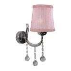 TEKAY AYDINLATMA Metal Krom Pembe Taşlı Aplik pembe
