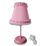 TEKAY AYDINLATMA Pembe Fırfırlı Yatak Odası Kız Çocuk Odası Abajur Pembe Ayaklı pembe