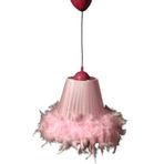 TEKAY AYDINLATMA Pembe Tüylü Avize Kız Çocuk Odası Bebek Odası Yatak Odası Avizesi Pembe Plastik Askılı 7007 20 x 60
