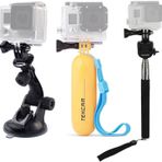 TEKCAM Aksiyon Kamerası Selfie Çubuğu Yüzen Sap Kavrama ve Vantuz Ön Cam Montajı HERO 11 10 9 8 7/AKASO EK7000 V50 Elite/Brave 7/APEXCAM 4K Aksiyon Kamerası Aksesuarları ile Uyumlu