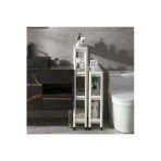 Tekerlekli 4 Katli Ve 3 Katli Birlikte Raf Unitesi Organizer Seti- Banyo Mutfak Duzenleyici